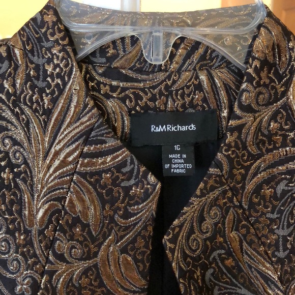 R&M Richards gold embellished top and jacket - Picture 2 of 4